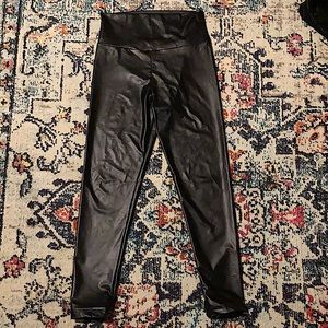 Faux leather pants